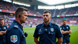 le top 14 garantit la sécurité des spectateurs en mobilisant des services d'ordre spécialement formés pour assurer un environnement sûr lors des matchs.