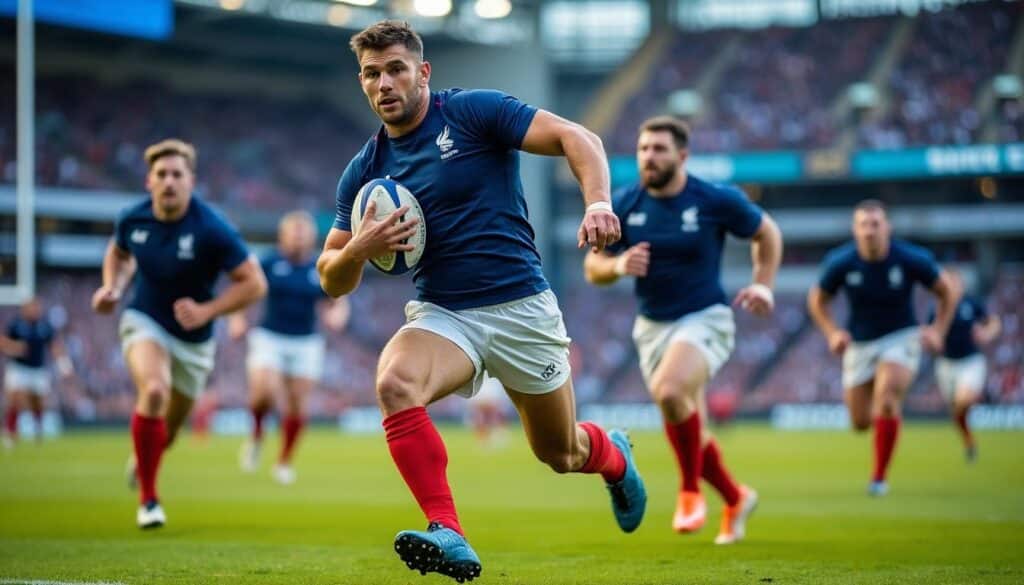le xv de france continue d'incarner la tradition du french flair en privilégiant un jeu à la main spectaculaire et créatif sur le terrain.