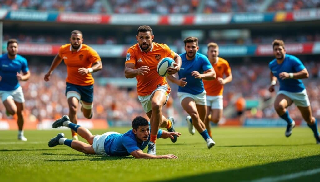 découvrez comment le rugby à vii utilise des mi-temps de sept minutes pour garder un rythme intense et offrir un spectacle dynamique et rapide.