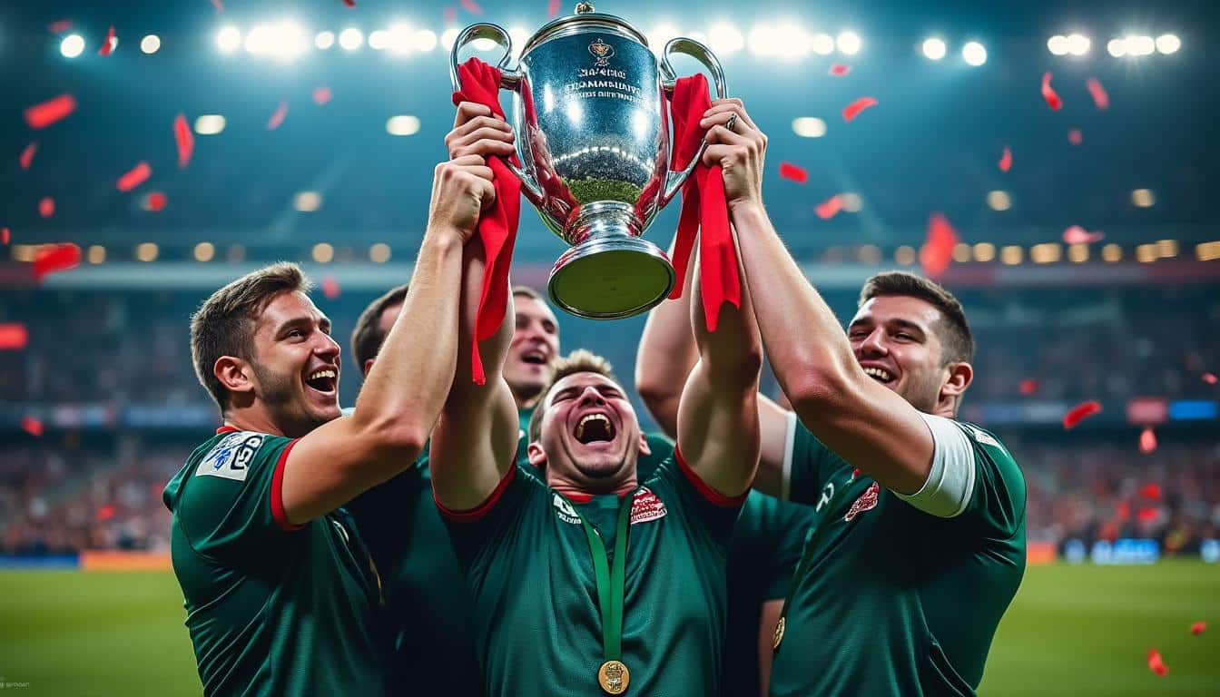 découvrez la champions cup et revivez les moments mémorables où les capitaines soulèvent le prestigieux trophée européen, symbolisant la gloire du rugby continental.