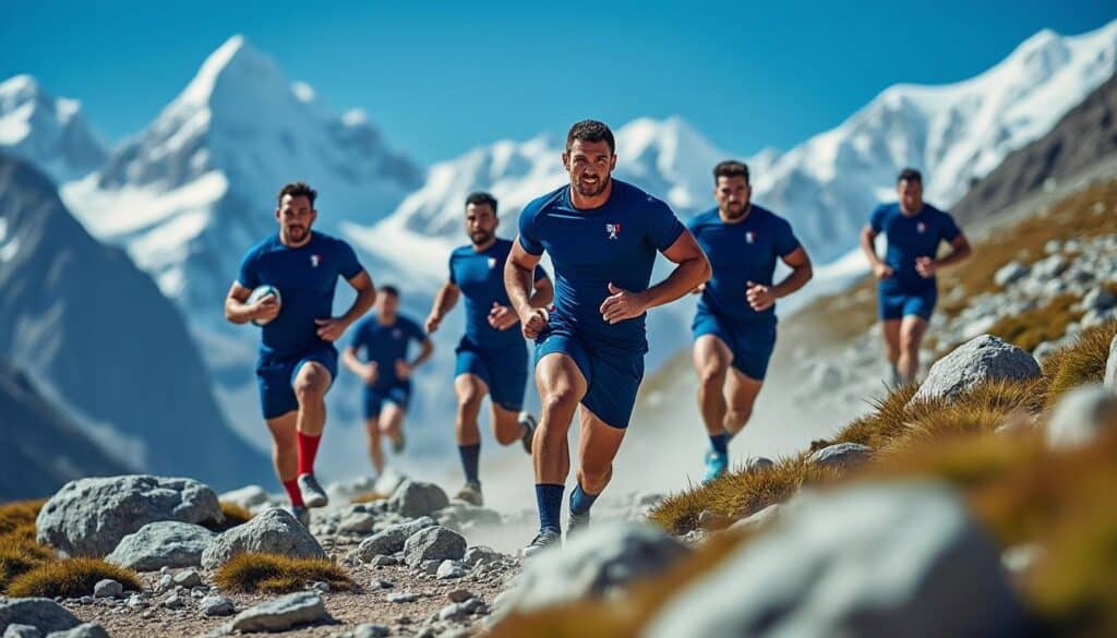 le xv de france s'entraîne en altitude pour augmenter naturellement ses globules rouges, améliorant ainsi ses performances et son endurance sur le terrain.