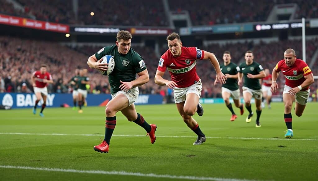 découvrez comment le rugby à vii privilégie les attaques rapides en utilisant les couloirs extérieurs pour déstabiliser la défense adverse et accélérer le jeu.