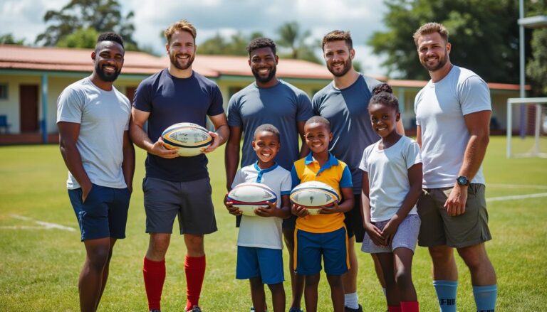 le rugby associatif s'engage auprès des orphelinats en leur offrant des dons de matériel professionnel pour soutenir leurs activités et améliorer le quotidien des enfants.