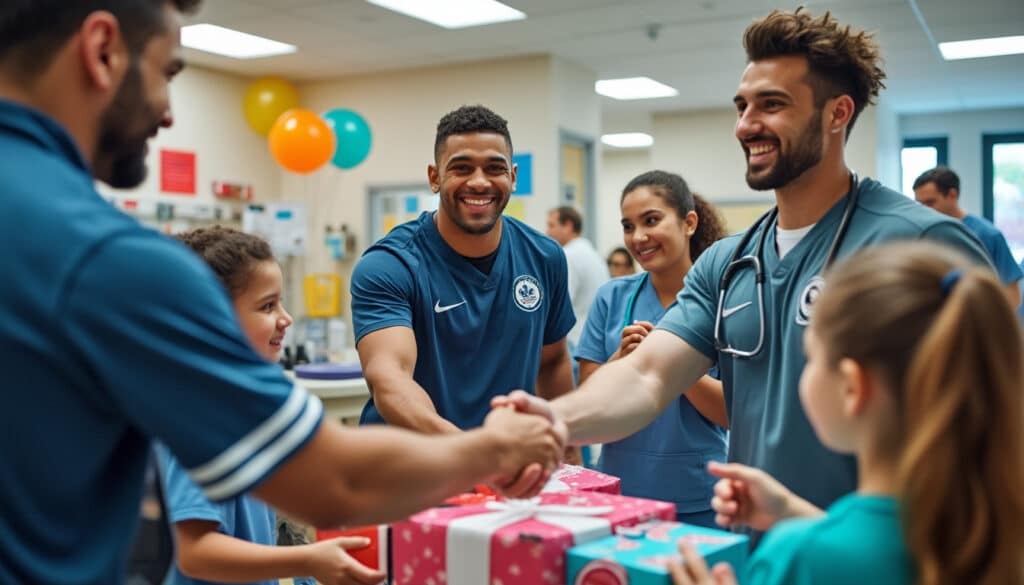la challenge cup apporte son soutien aux hôpitaux locaux grâce à des visites inspirantes de joueurs professionnels, renforçant les liens entre sport et communauté.