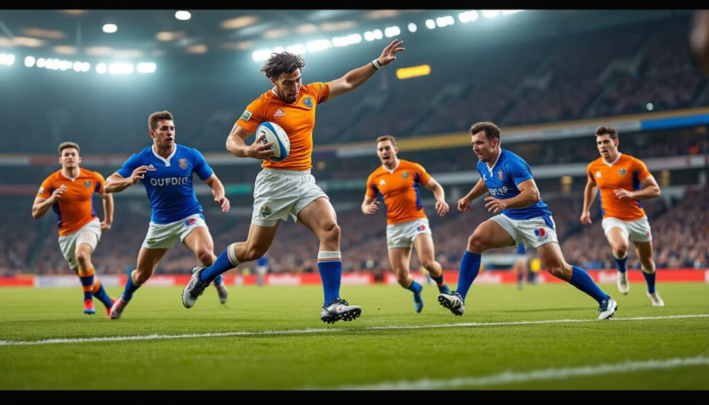 découvrez comment le rugby à vii met en avant la créativité lors des relances de jeu depuis l'en-but, alliant rapidité et stratégie pour un spectacle intense.